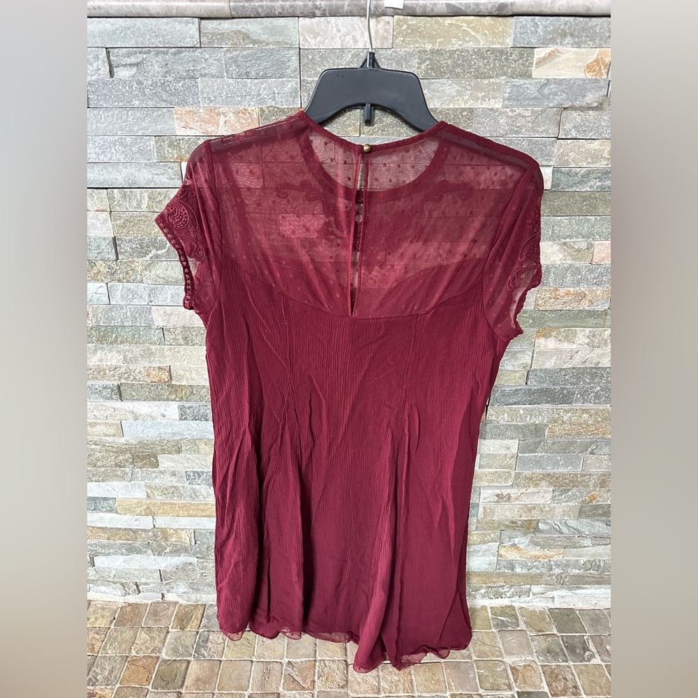 City triangles Elegant Burgundy Lace Dress - Picture 2 of 5